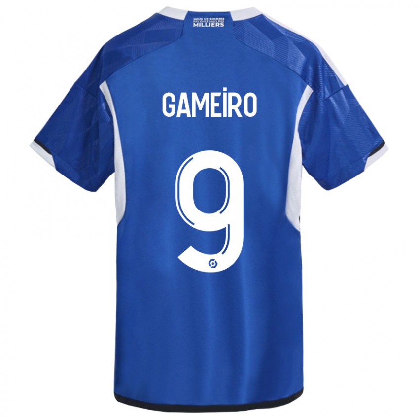 Gyermek Kévin Gameiro #9 Kék Hazai Jersey 2023/24 Mez Póló Ing