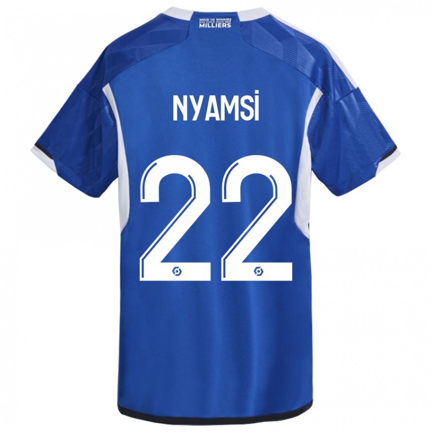 Gyermek Gerzino Nyamsi #22 Kék Hazai Jersey 2023/24 Mez Póló Ing