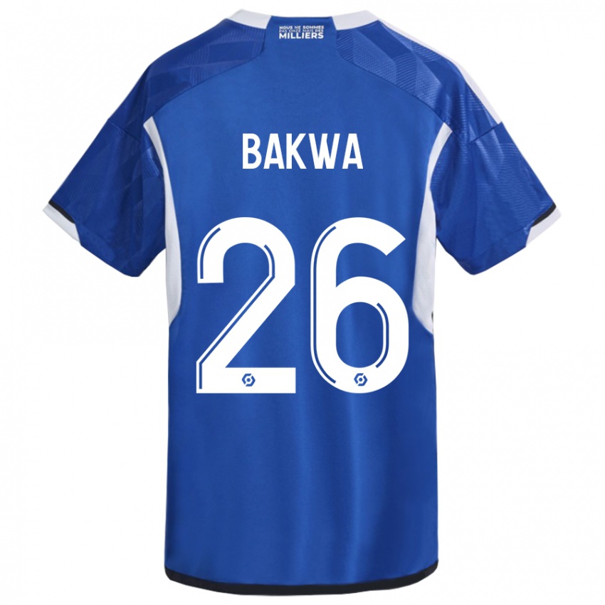 Gyermek Dilane Bakwa #26 Kék Hazai Jersey 2023/24 Mez Póló Ing