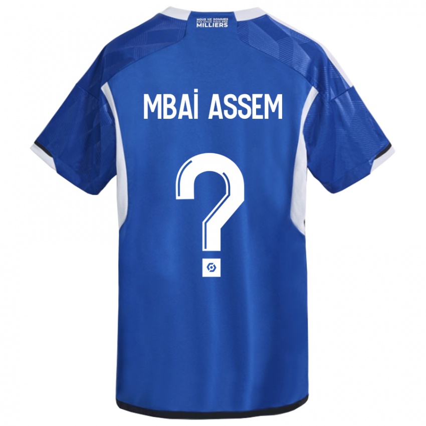 Gyermek Chris Mbaï-Assem #0 Kék Hazai Jersey 2023/24 Mez Póló Ing