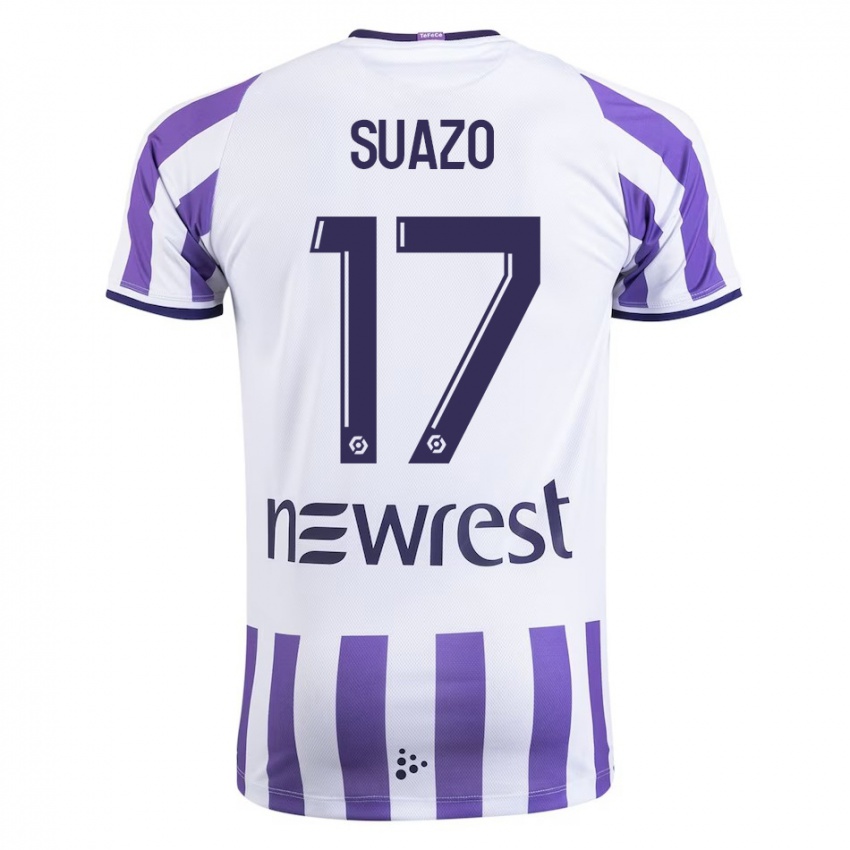 Gyermek Gabriel Suazo #17 Fehér Hazai Jersey 2023/24 Mez Póló Ing