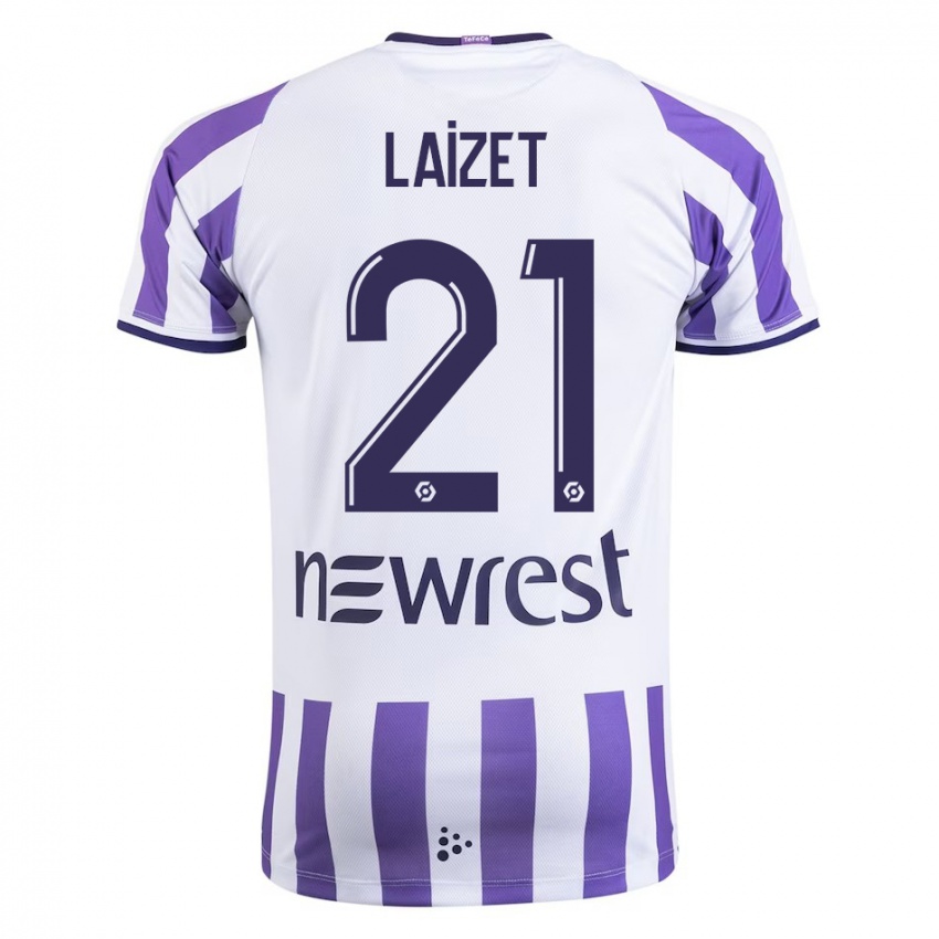 Gyermek Emma Laizet #21 Fehér Hazai Jersey 2023/24 Mez Póló Ing