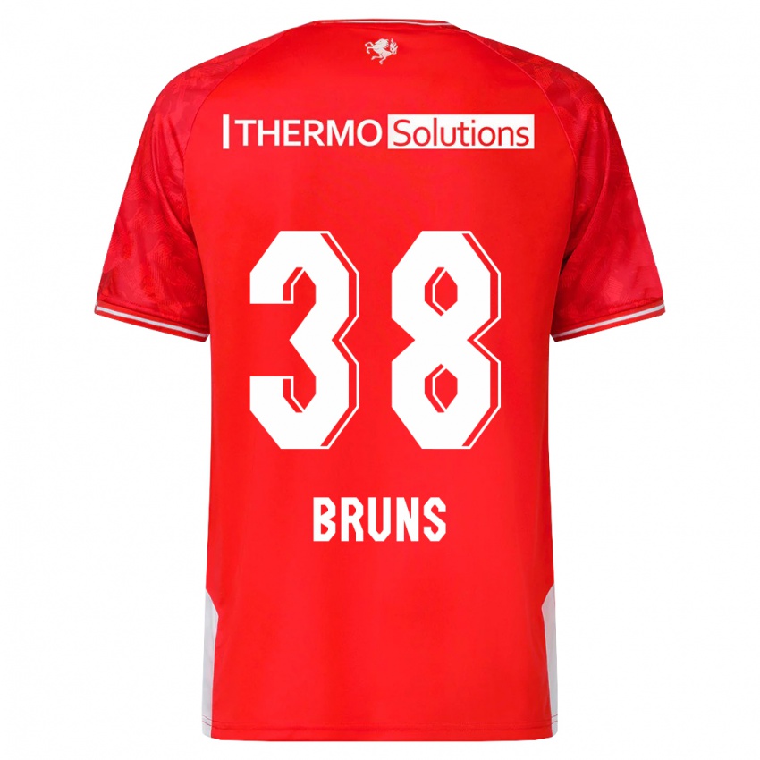 Gyermek Max Bruns #38 Piros Hazai Jersey 2023/24 Mez Póló Ing