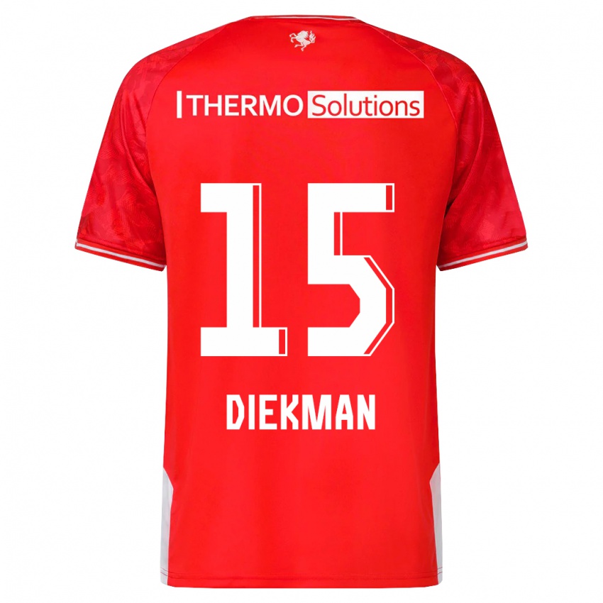 Gyermek Jill Diekman #15 Piros Hazai Jersey 2023/24 Mez Póló Ing