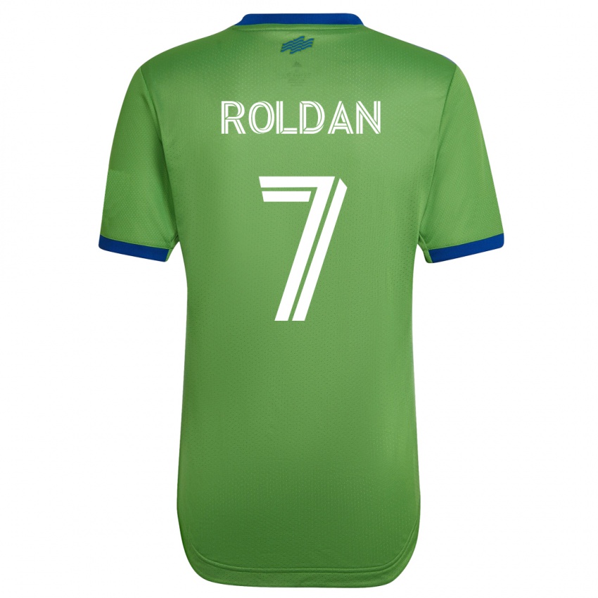 Gyermek Cristian Roldán #7 Zöld Hazai Jersey 2023/24 Mez Póló Ing