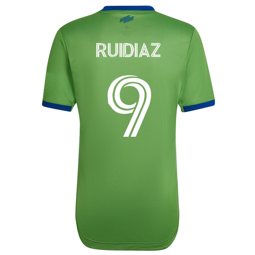 Gyermek Raúl Ruidíaz #9 Zöld Hazai Jersey 2023/24 Mez Póló Ing