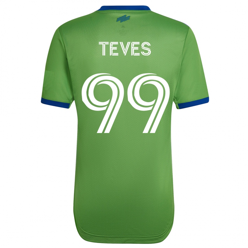 Gyermek Dylan Teves #99 Zöld Hazai Jersey 2023/24 Mez Póló Ing