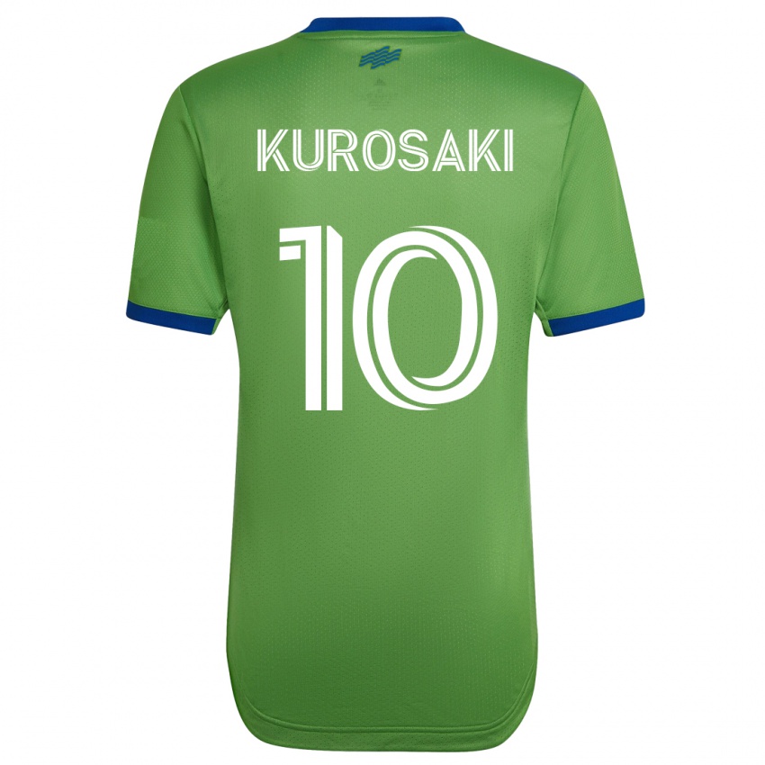 Gyermek Yuuka Kurosaki #10 Zöld Hazai Jersey 2023/24 Mez Póló Ing