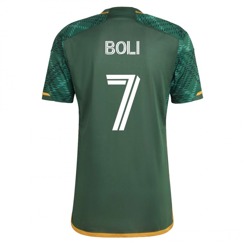 Gyermek Franck Boli #7 Zöld Hazai Jersey 2023/24 Mez Póló Ing