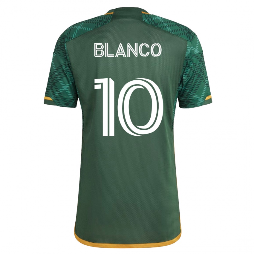 Gyermek Sebastián Blanco #10 Zöld Hazai Jersey 2023/24 Mez Póló Ing