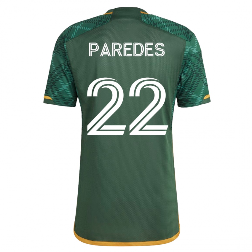 Gyermek Cristhian Paredes #22 Zöld Hazai Jersey 2023/24 Mez Póló Ing