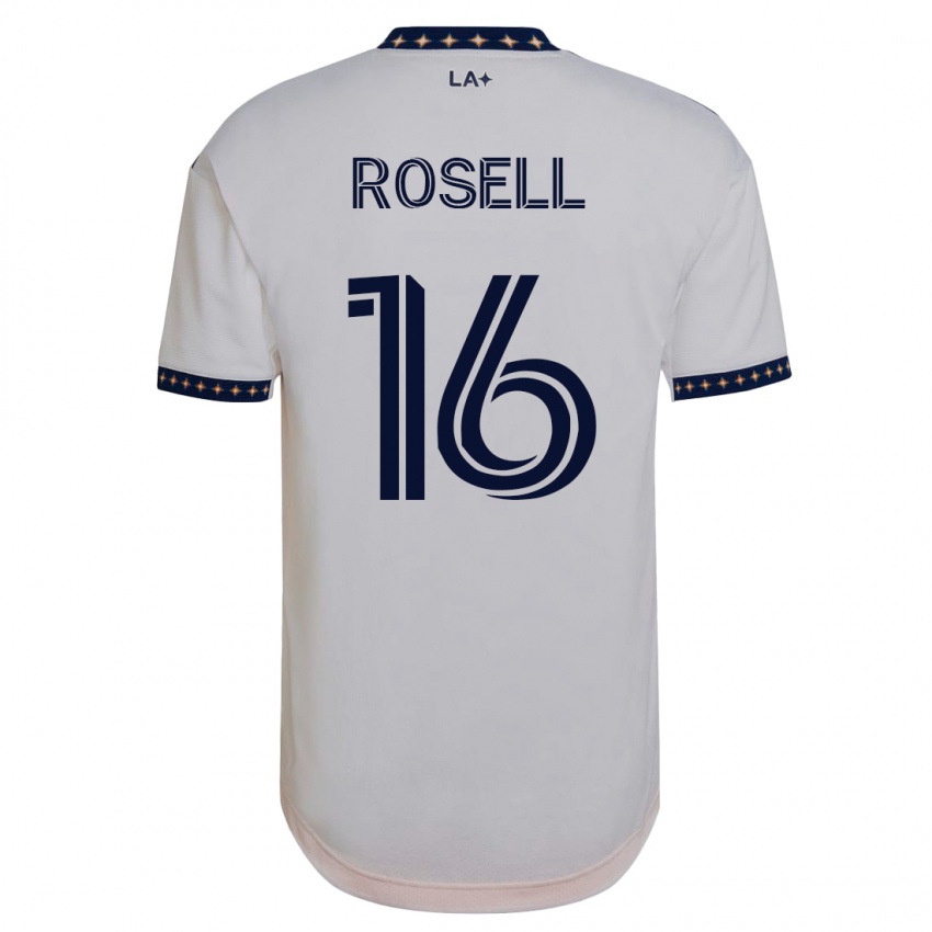 Gyermek Uri Rosell #16 Fehér Hazai Jersey 2023/24 Mez Póló Ing