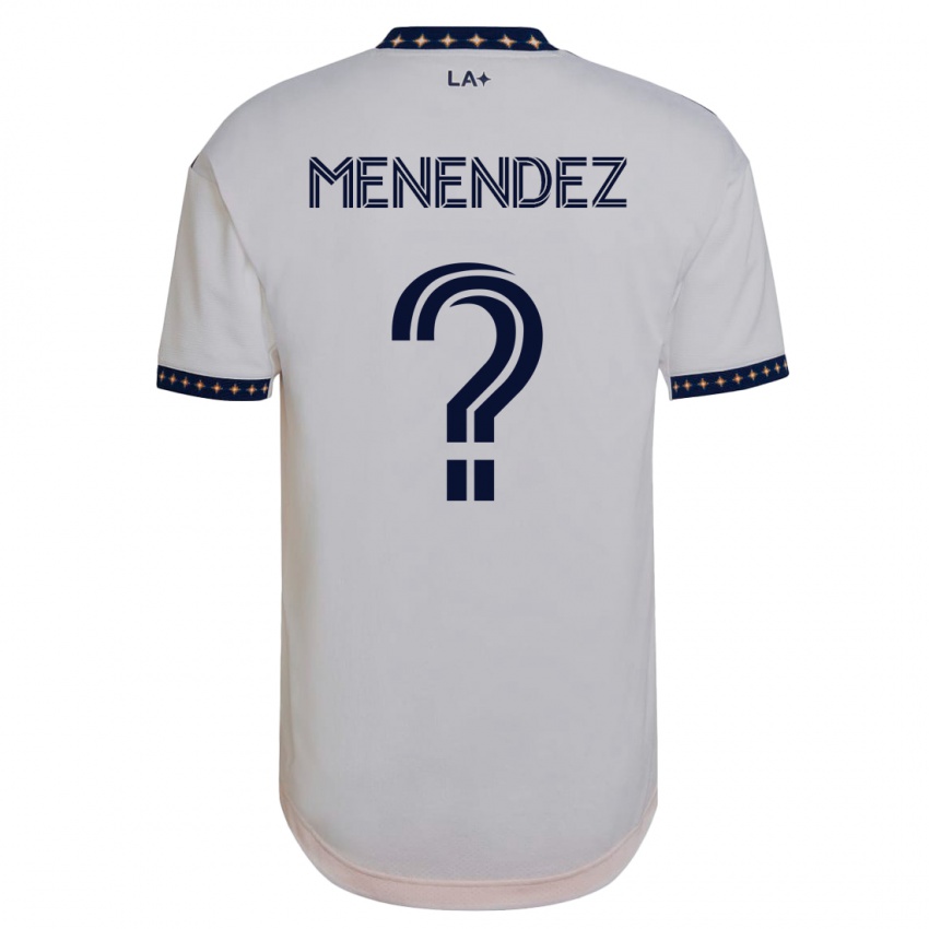 Gyermek Alexsander Menendez #0 Fehér Hazai Jersey 2023/24 Mez Póló Ing