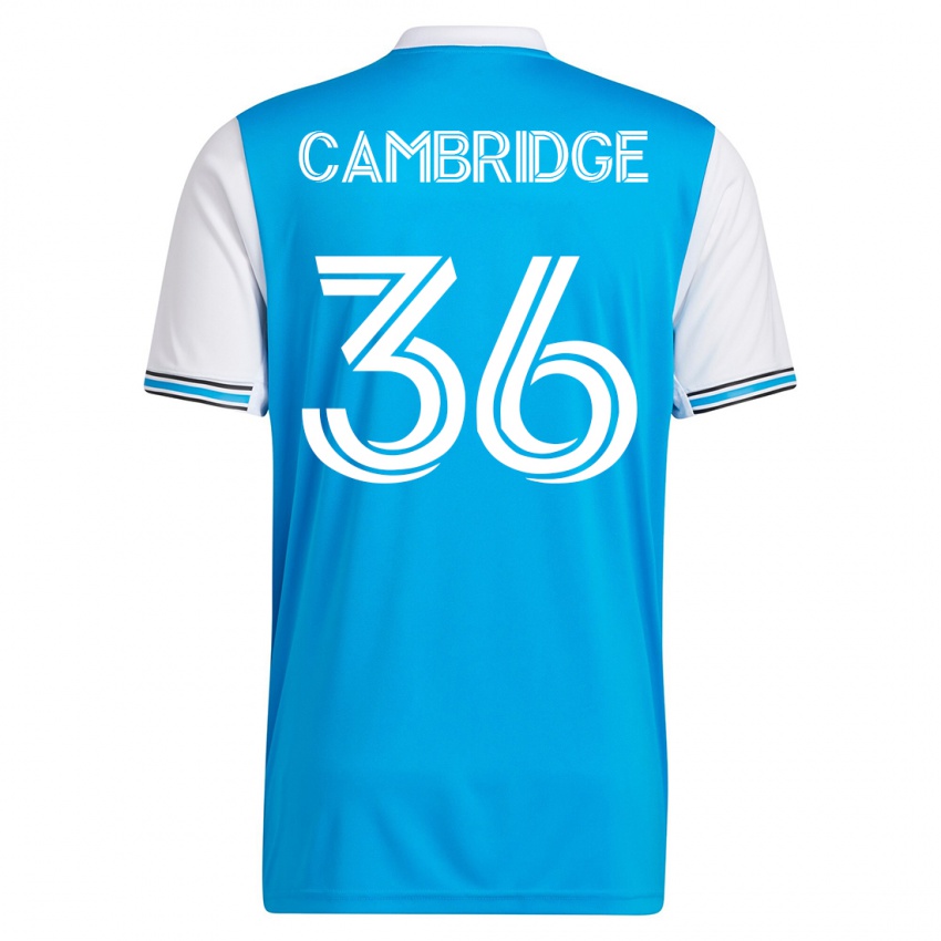 Gyermek Brandon Cambridge #36 Kék Hazai Jersey 2023/24 Mez Póló Ing