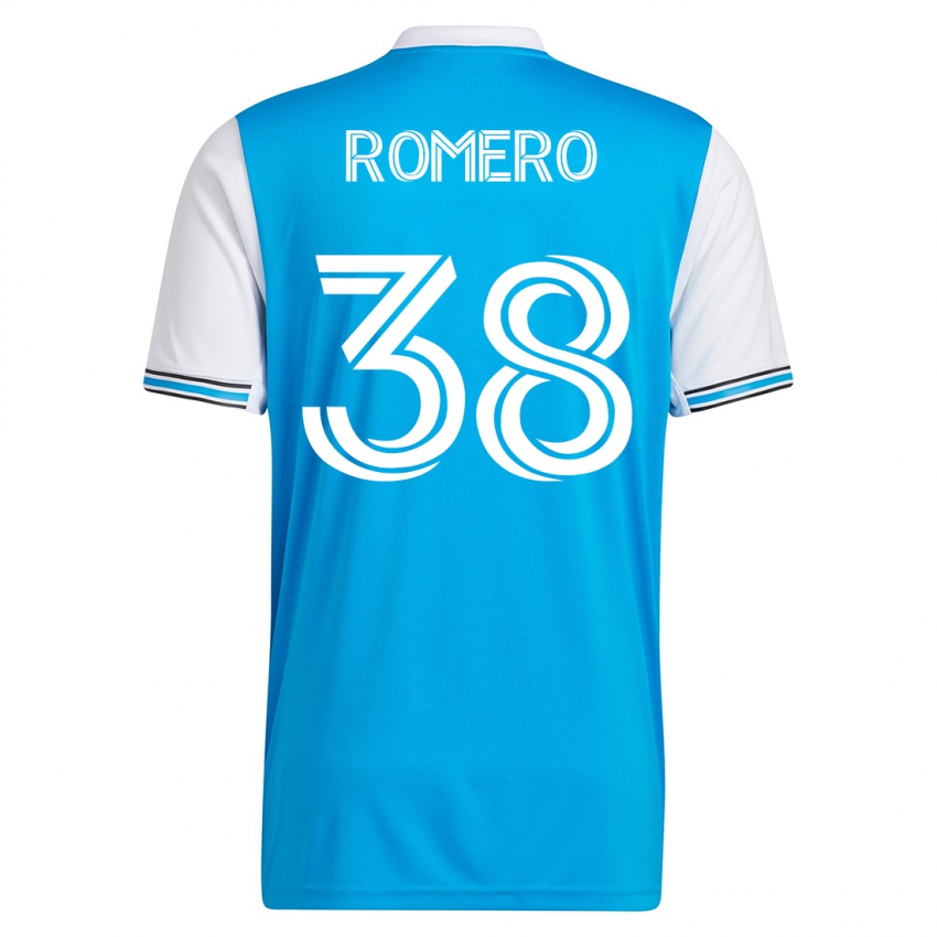 Gyermek Brian Romero #38 Kék Hazai Jersey 2023/24 Mez Póló Ing