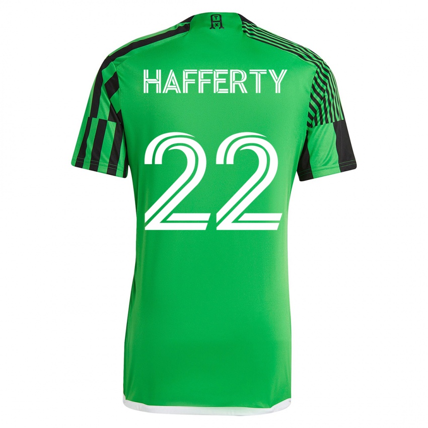 Gyermek Joe Hafferty #22 Zöld Fekete Hazai Jersey 2023/24 Mez Póló Ing