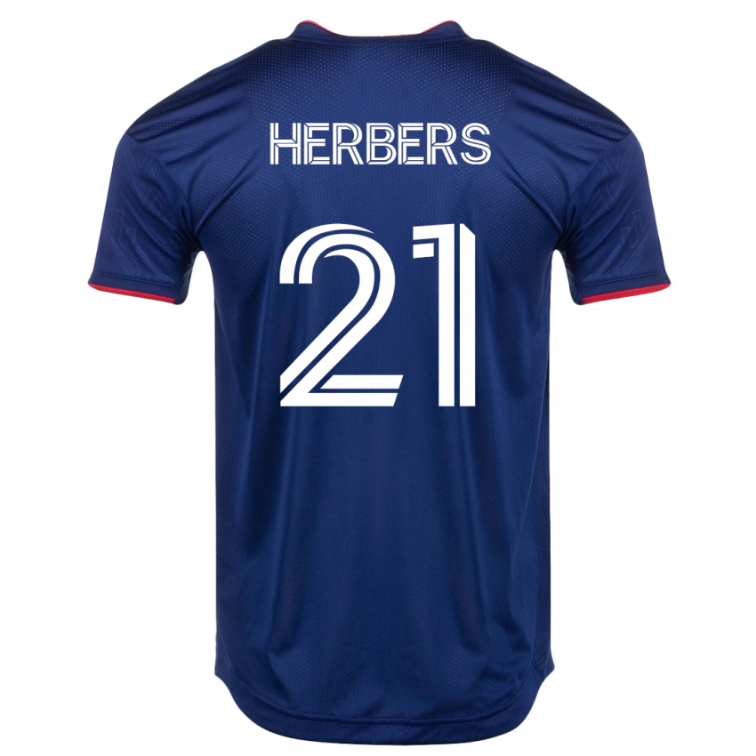 Gyermek Fabian Herbers #21 Haditengerészet Hazai Jersey 2023/24 Mez Póló Ing