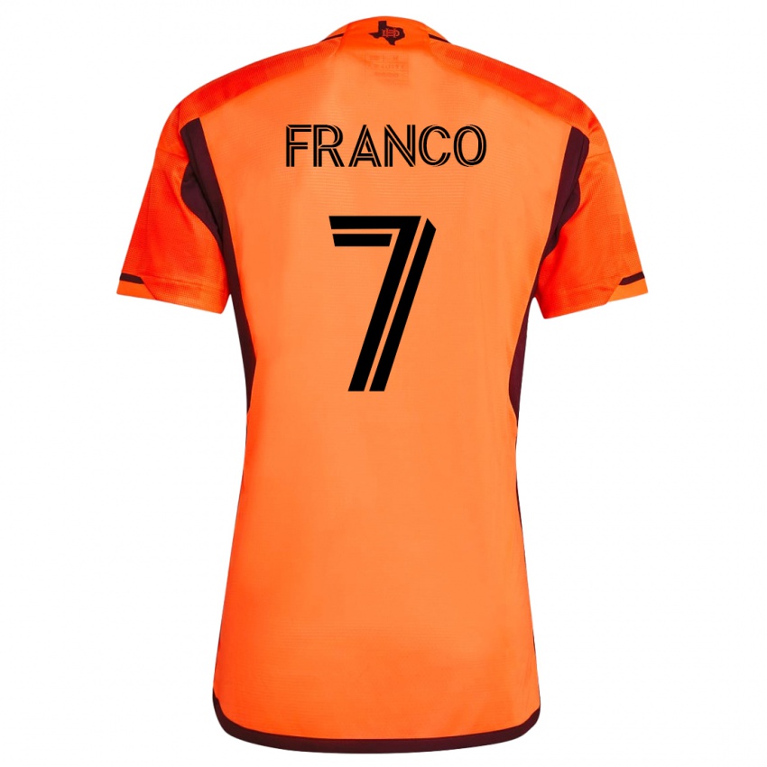 Gyermek Iván Franco #7 Narancs Hazai Jersey 2023/24 Mez Póló Ing