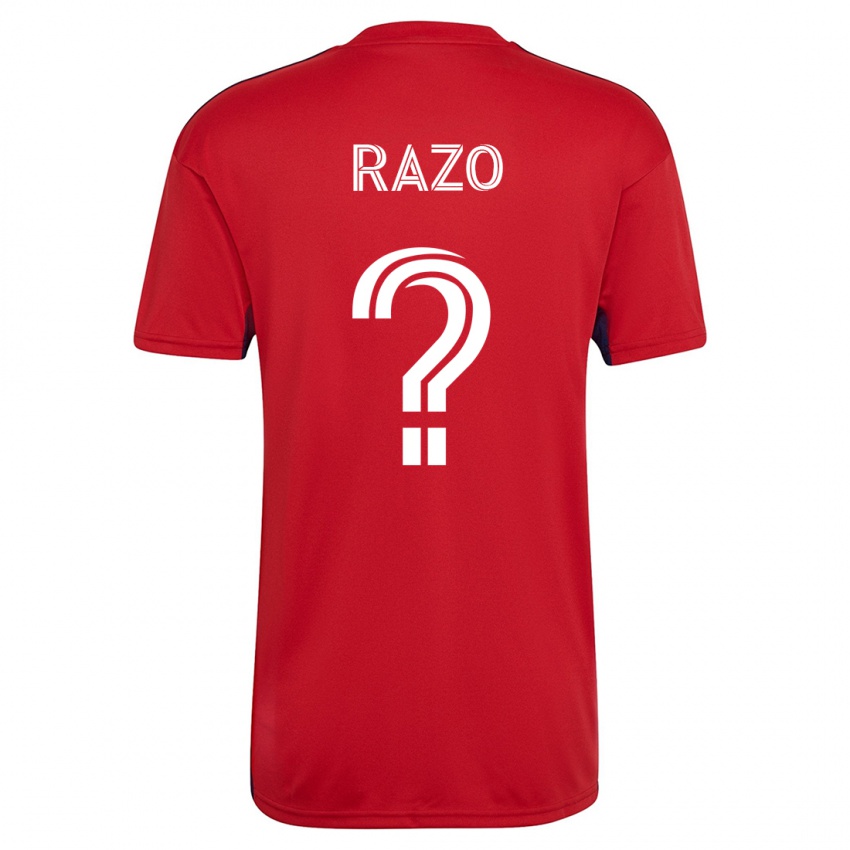 Gyermek Edgar Razo #0 Piros Hazai Jersey 2023/24 Mez Póló Ing