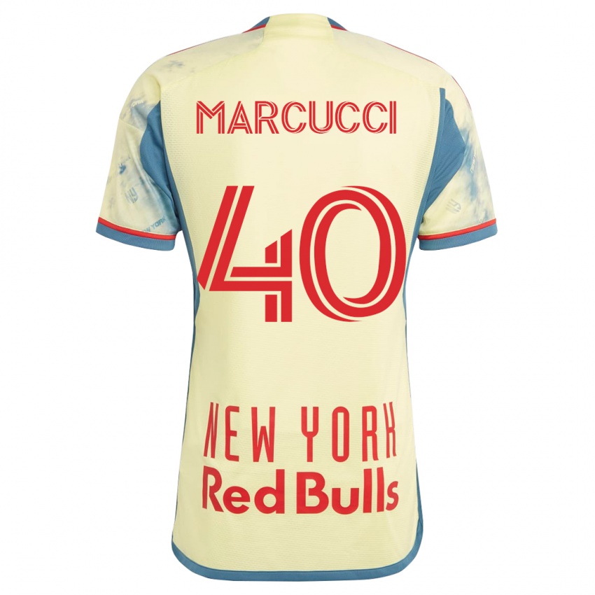 Gyermek Aj Marcucci #40 Sárga Hazai Jersey 2023/24 Mez Póló Ing