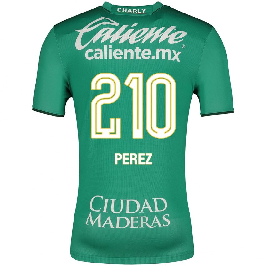 Gyermek Arez Pérez #210 Zöld Hazai Jersey 2023/24 Mez Póló Ing