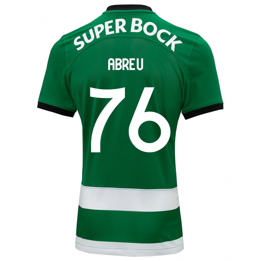 Gyermek Diogo Abreu #76 Zöld Hazai Jersey 2023/24 Mez Póló Ing