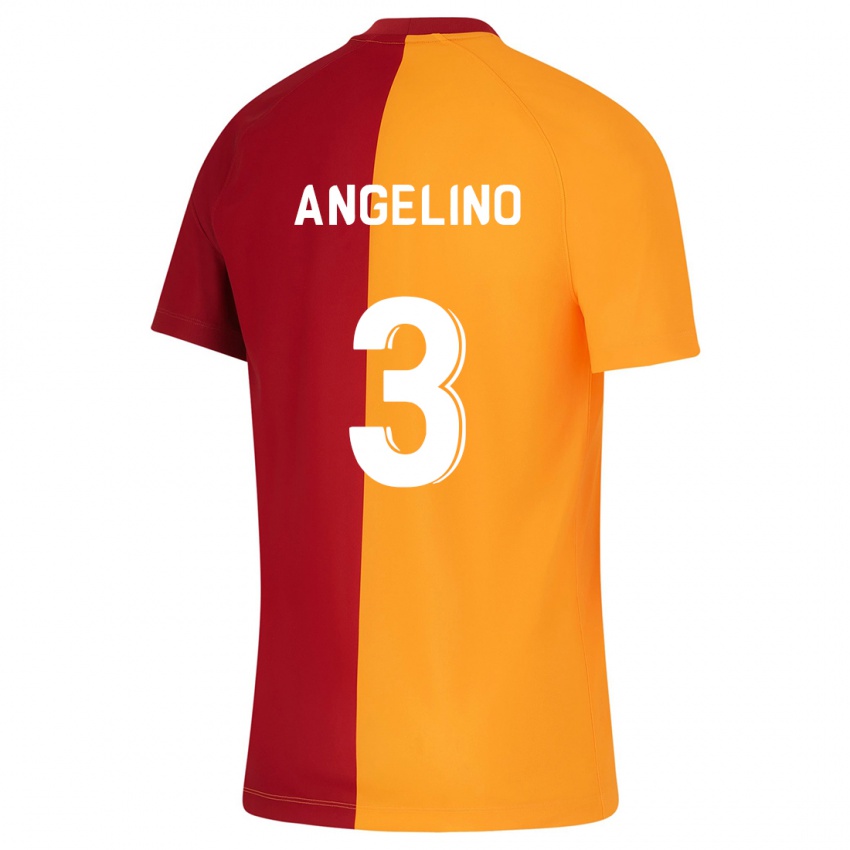 Gyermek Angelino #3 Narancs Hazai Jersey 2023/24 Mez Póló Ing