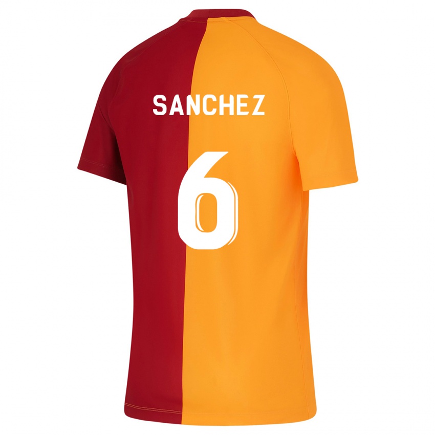 Gyermek Davinson Sanchez #6 Narancs Hazai Jersey 2023/24 Mez Póló Ing