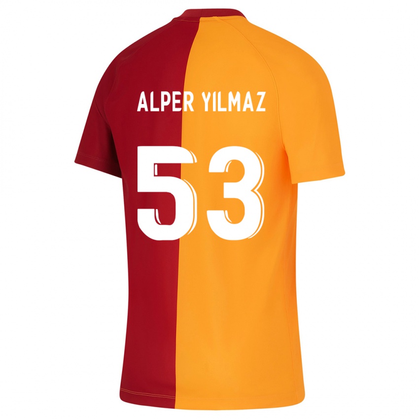 Gyermek Barış Alper Yılmaz #53 Narancs Hazai Jersey 2023/24 Mez Póló Ing