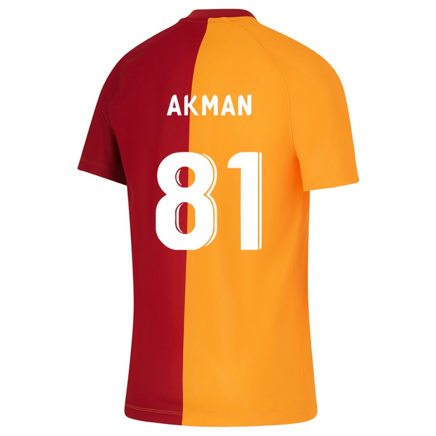 Gyermek Hamza Akman #81 Narancs Hazai Jersey 2023/24 Mez Póló Ing