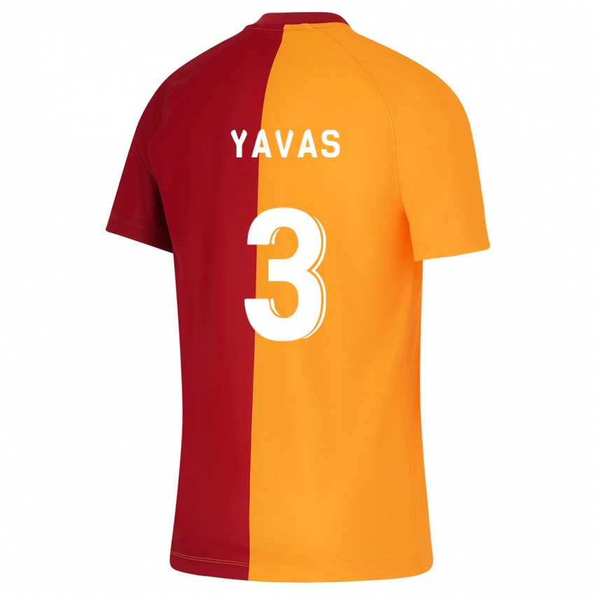 Gyermek Arda Yavas #3 Narancs Hazai Jersey 2023/24 Mez Póló Ing