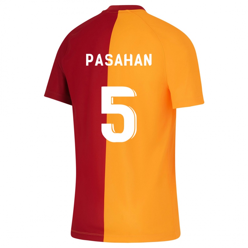 Gyermek Eren Pasahan #5 Narancs Hazai Jersey 2023/24 Mez Póló Ing