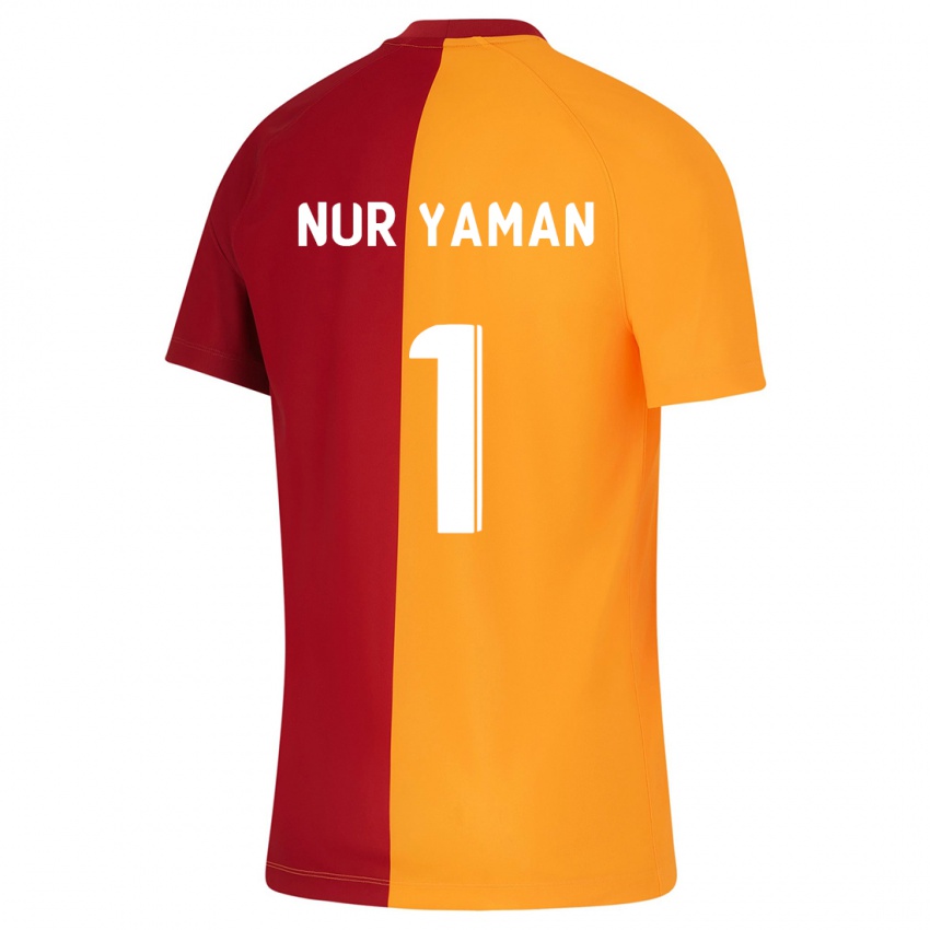 Gyermek Gamze Nur Yaman #1 Narancs Hazai Jersey 2023/24 Mez Póló Ing