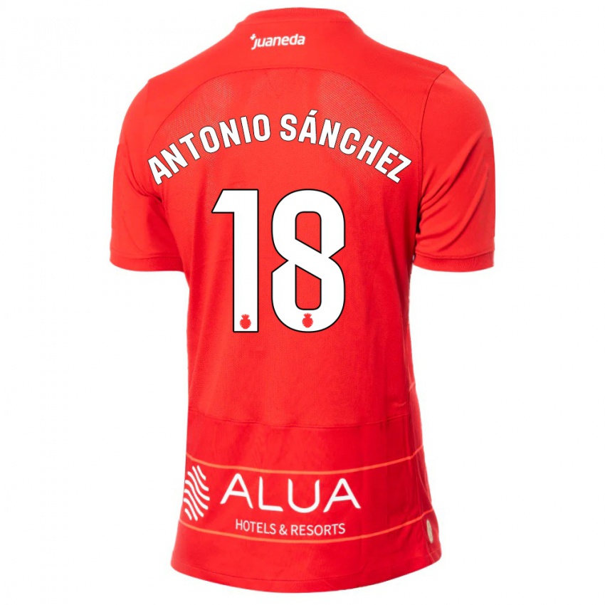 Gyermek Antonio Sánchez #18 Piros Hazai Jersey 2023/24 Mez Póló Ing