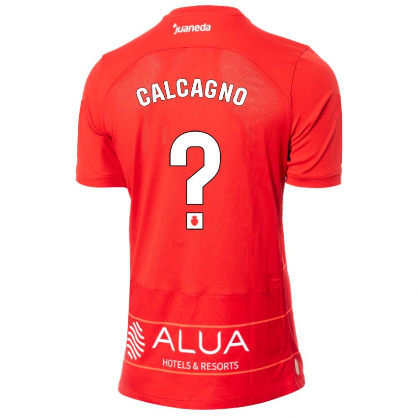 Gyermek Bruno Calcagno #0 Piros Hazai Jersey 2023/24 Mez Póló Ing