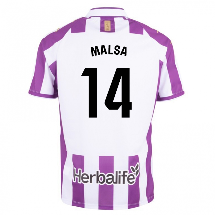 Gyermek Mickaël Malsa #14 Lila Hazai Jersey 2023/24 Mez Póló Ing