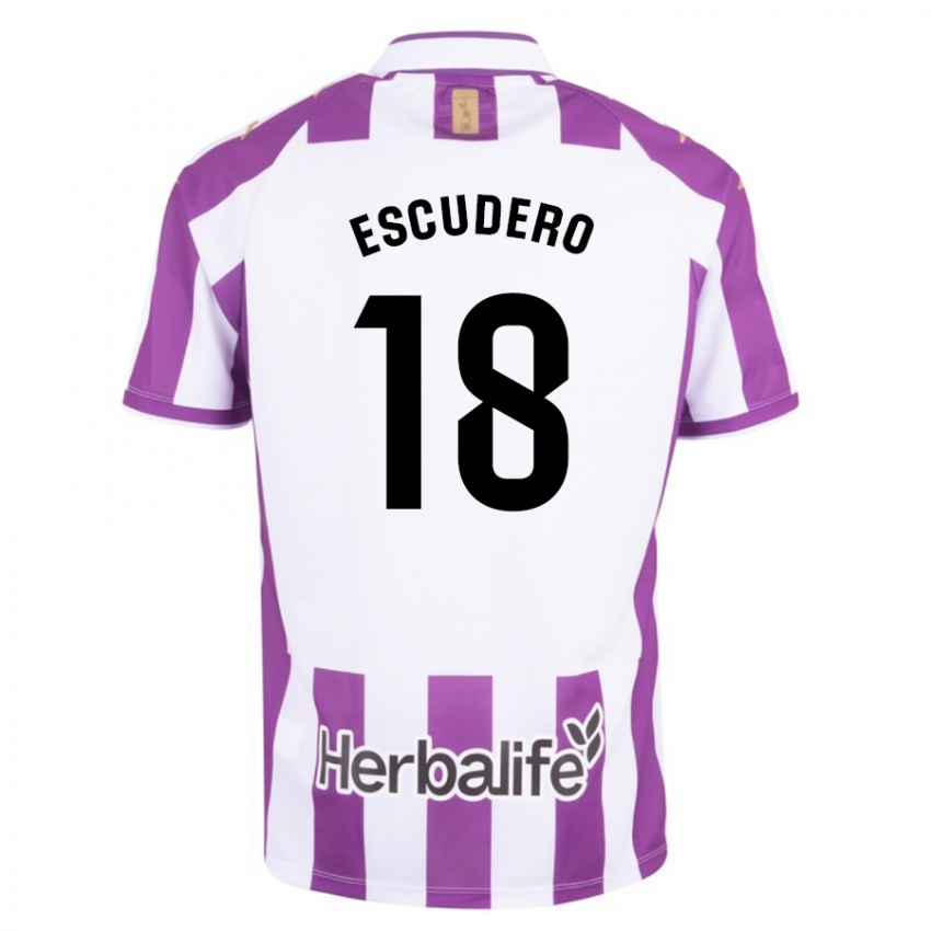 Gyermek Sergio Escudero #18 Lila Hazai Jersey 2023/24 Mez Póló Ing