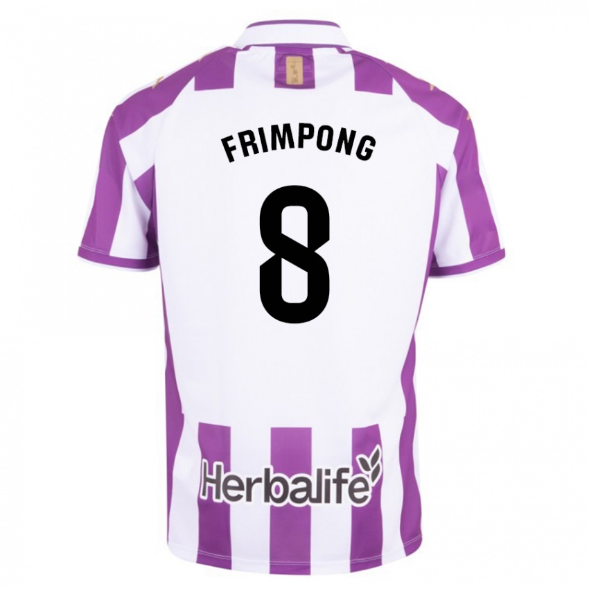 Gyermek Eugene Frimpong #8 Lila Hazai Jersey 2023/24 Mez Póló Ing