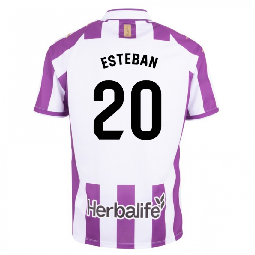 Gyermek Sergio Esteban #20 Lila Hazai Jersey 2023/24 Mez Póló Ing