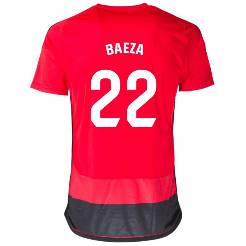 Gyermek Miguel Baeza #22 Piros Fekete Hazai Jersey 2023/24 Mez Póló Ing