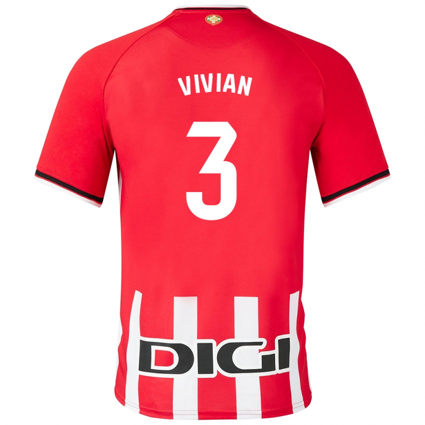 Gyermek Dani Vivian #3 Piros Hazai Jersey 2023/24 Mez Póló Ing