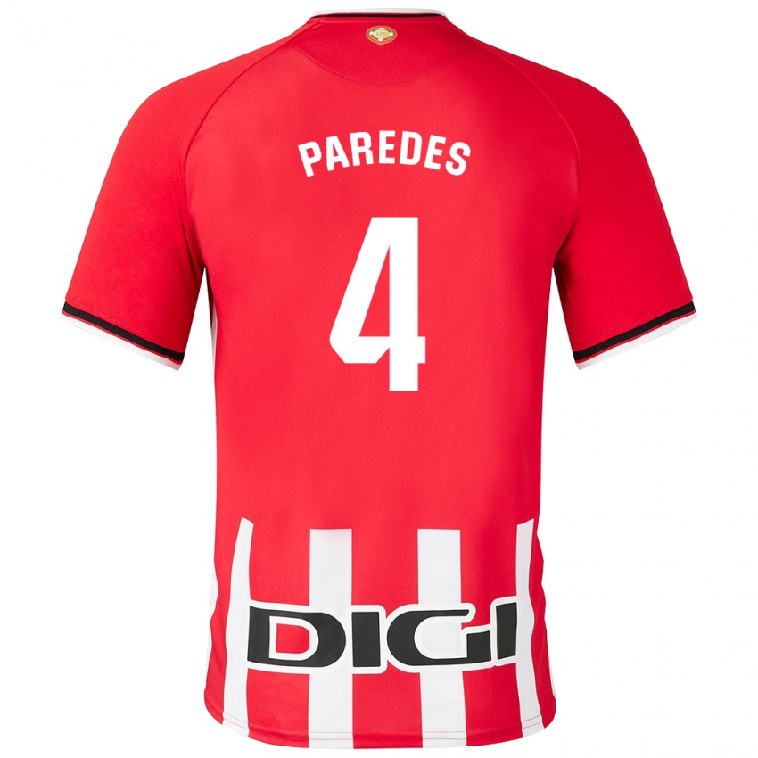 Gyermek Aitor Paredes #4 Piros Hazai Jersey 2023/24 Mez Póló Ing