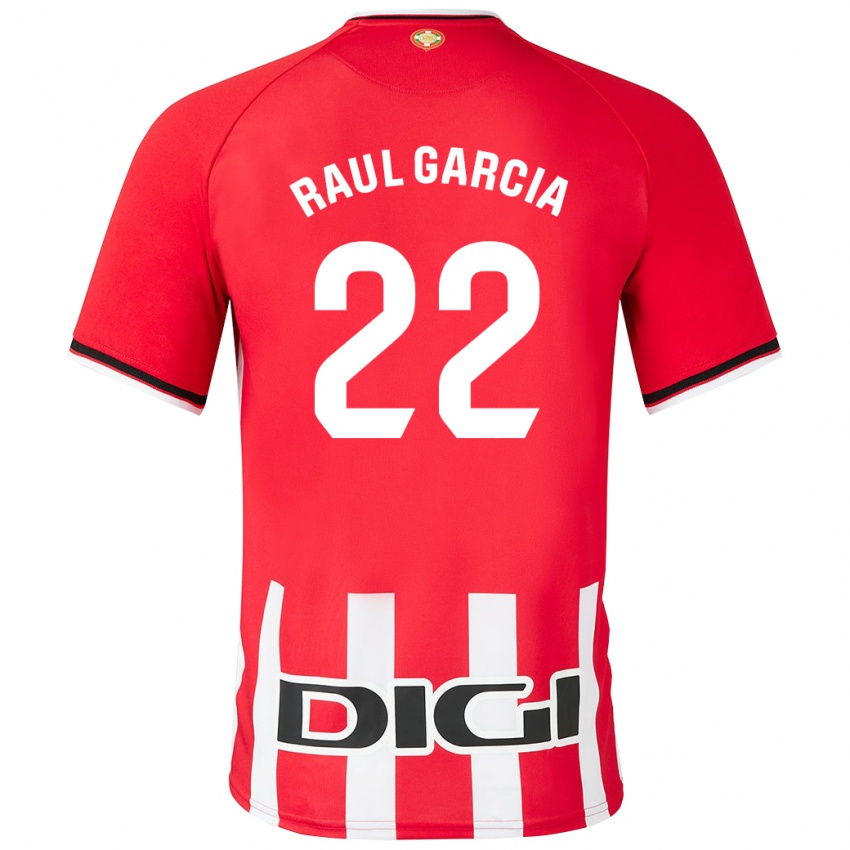 Gyermek Raúl García #22 Piros Hazai Jersey 2023/24 Mez Póló Ing