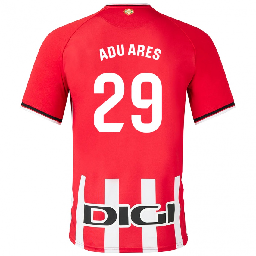 Gyermek Adu Ares #29 Piros Hazai Jersey 2023/24 Mez Póló Ing