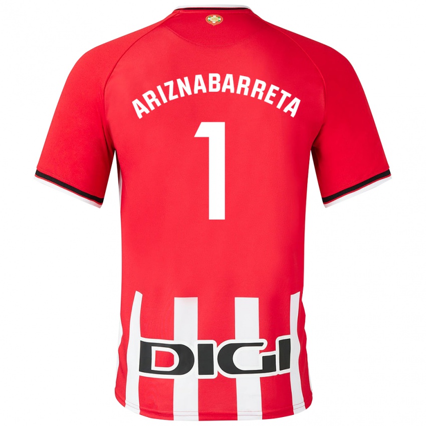 Gyermek Oier Ariznabarreta #1 Piros Hazai Jersey 2023/24 Mez Póló Ing