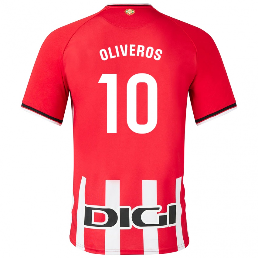 Gyermek Aimar Oliveros #10 Piros Hazai Jersey 2023/24 Mez Póló Ing