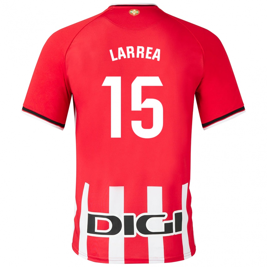 Gyermek Beñat Larrea #15 Piros Hazai Jersey 2023/24 Mez Póló Ing