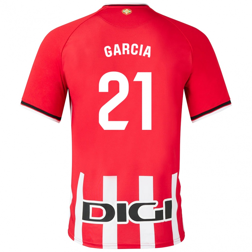 Gyermek Beñat García #21 Piros Hazai Jersey 2023/24 Mez Póló Ing