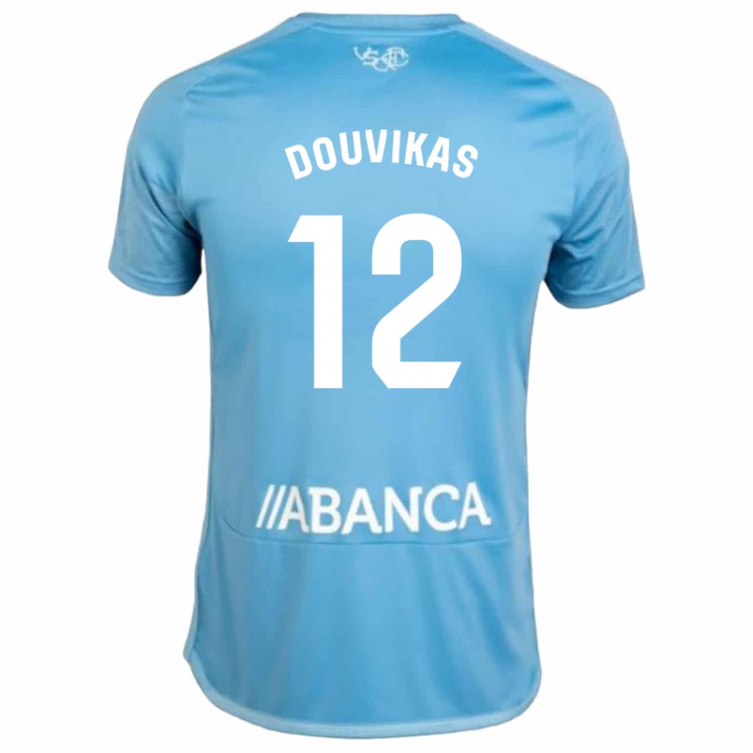 Gyermek Anastasios Douvikas #12 Kék Hazai Jersey 2023/24 Mez Póló Ing