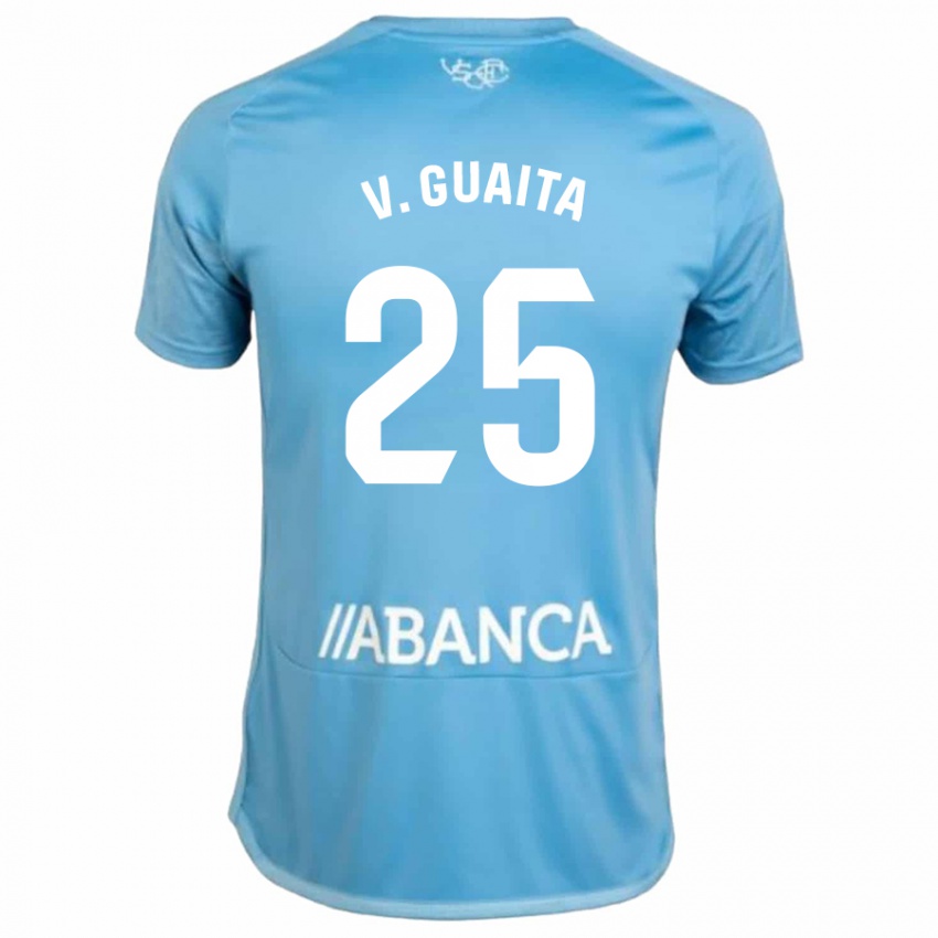 Gyermek Vicente Guaita #25 Kék Hazai Jersey 2023/24 Mez Póló Ing